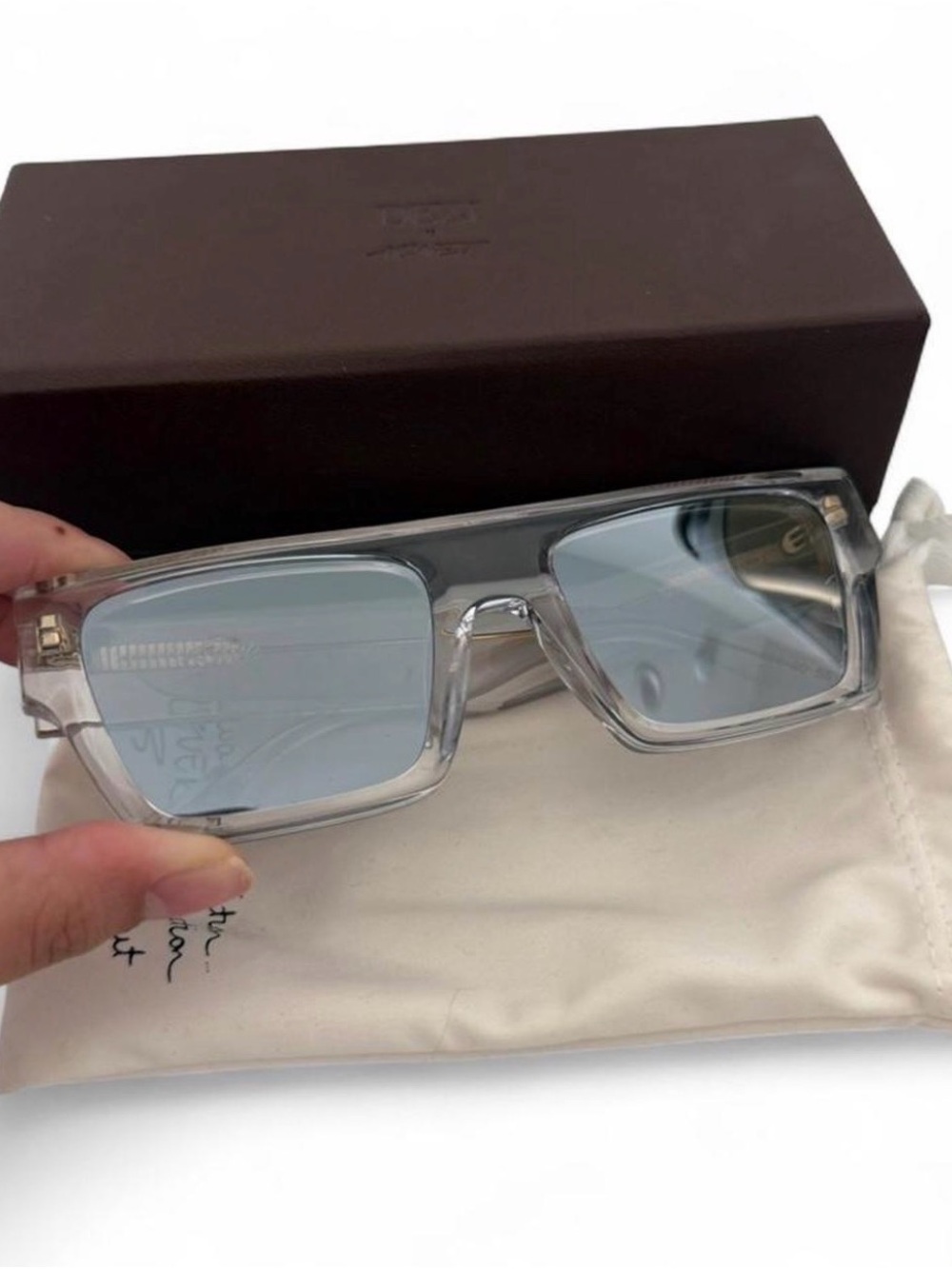 DEZI x Monet in Slick Icy/Chrome Sunglasses